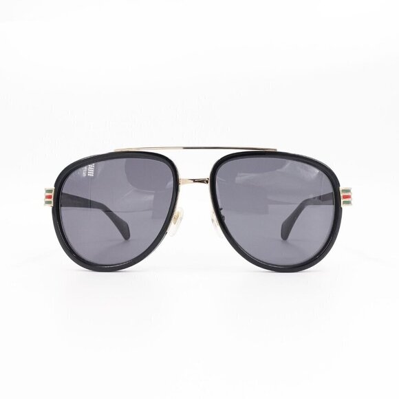 Gucci GG0447 Pilot Sunglasses Black Gray OS - Picture 14 of 15